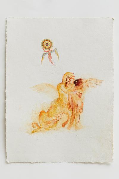 Karine Rougier, Les secrets de la sagesse, 2024, Tempera et feuille d'or sur papier Lamali indien, 42,5X33 cm
